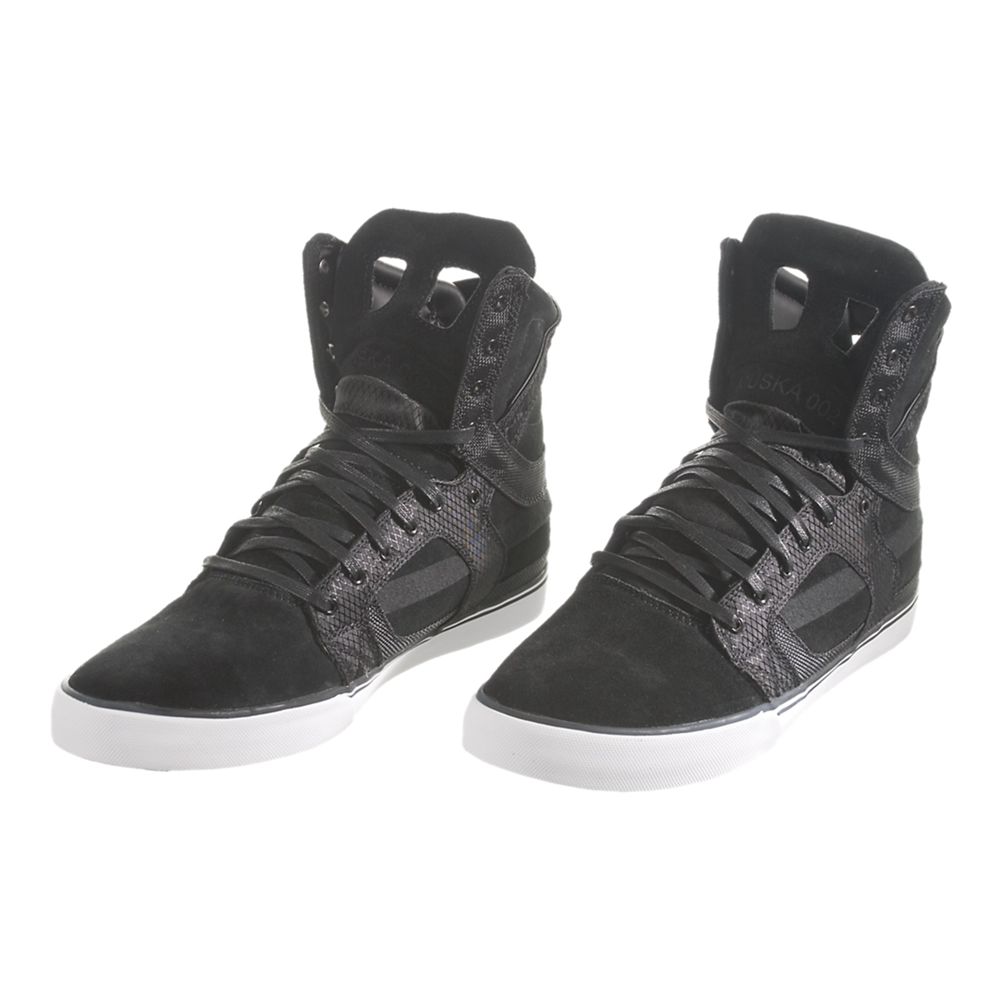 Baskets Montantes Supra SkyTop II Noir Black Homme | JZM-41089964